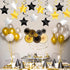 KatchOn Black Gold and Silver Star Hanging Swirls - Pack of 30, Graduation Decor Class of 2025, No DIY