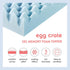 Best Price Mattress 1.5 Inch Egg Crate Memory Foam, Cooling Gel Infusion, Queen Mattress Topper, Blue