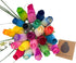 Assorted Colors Wooden Rose Closed Bud Bouquets, 2 Dozen