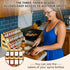 Nurtopia 3 Countertop Bamboo Spice Rack - Tier Spices Rack Kitchen Cabinet Organizer for Kitchen, Seasoning Storage