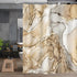 4PCS Sets Sets Set Beige Marble Bathroom with Shower Curtain and Rugs, Abstract Shower Curtain with Rugs for Bathroom