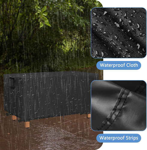 36" 36inch Black-36"L 14" 18" Outdoor Bench Cover for AquaTeak Spa Teak Shower Bench, Waterproof Teak Bench Cover