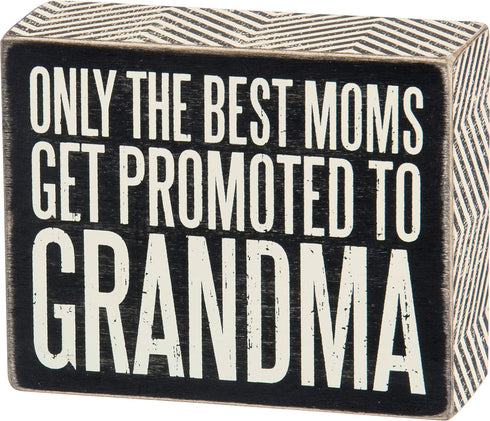 Primitives by Kathy Chevron Trimmed Box Sign, 5" x 4", Black