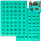 O'Creme Square Mini Brownie Chocolate and Candy Silicone Mold, 24x24mm x 10mm high
