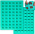 O'Creme Square Mini Brownie Chocolate and Candy Silicone Mold, 24x24mm x 10mm high