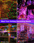 2 Pack 66Ft 200 Smart Fairy Lights Total LED Twinkle String Lights with Remote & APP Control, Color Changing USB Fairy