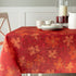 Benson Mills Poinsettia Scroll Printed Rectangle Fabric Table Cloth, Red, 60" X 104"