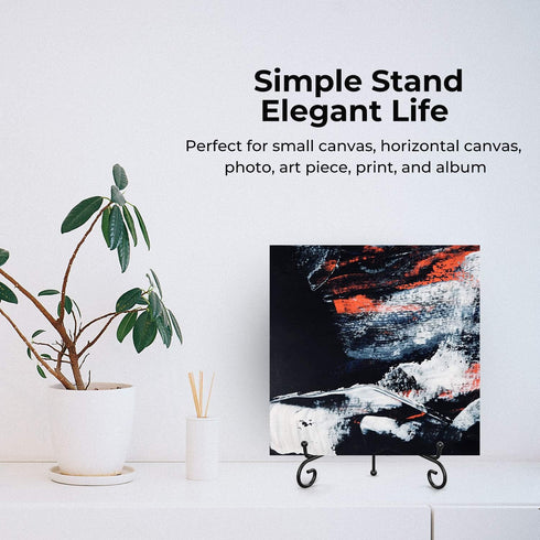 TR-LIFE 4 Pack Plate Stands for Display - 8 Inch Metal Easel Stand for Picture Frame, Decorative Plates, Book, Photo,