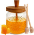 Loscarol Honey Jar with Dipper and Lid - Bohemian Vintage Glass Honey