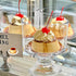 BSTKEY 6PCS Set 10 oz Glass Dessert Bowls/Cups, Cute Footed Dessert Bowls for Ice Cream Trifle Fruit Pudding Snack