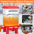 2 Summer Hanging Heated Chicken Waterer, Gallon Plastic Chicken Water Heater Heated Poultry Drinker, Detachable Legs