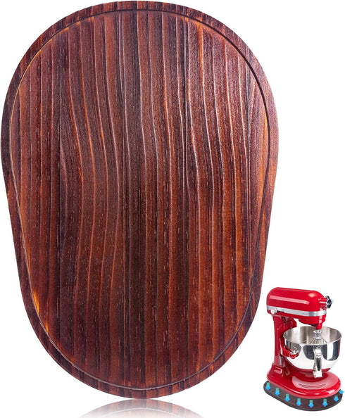 Mixer Slider Mat for Kitchen Aid Bowl Lift 5-8 Qt Stand Mixer, Wood Sliding Tray for Easy Movement