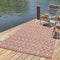 Unique Loom Outdoor Trellis Collection Area Rug, Tribal Trellis 2' x 3' 1" Rectangle Rust Red/Ivory