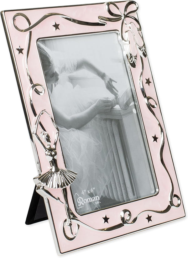 Roman Giftware Inc., Caroline Collection, 7.75" H Pink Ballet Frame 4X6, Religious Inspirational Durable