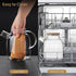 54oz Sturdy Glass Teapot with Removable Filter, Thick Borosilicate Glass Tea Pot with Bamboo Lid for Loose Tea