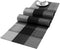 SHACOS Woven Vinyl Table Runner, PVC Table Runner 12 x 71 inch, Ombre Black and Gray, Wipe Clean Indoor Outdoor