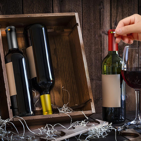 40 count 40 PVC heat shrink capsules matte black and Pcs bottle seal cork, wine shrink wrap sleeves caps tops wine