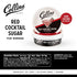 Rimming 7oz Collins Red Cocktail Sugar, Enhance Daiquiris, Cosmopolitans, Margaritas, Cocktail Drinks, Glass Sugar