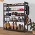 PayLessHere 5-Tier Closet (5 Bamboo Shoe Rack Shoe Bench Shoe Shelf Free Standing Storage Organizer with Additional