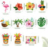 Outus 30 Pieces Hawaiian Luau Birthday Party Hanging Swirl Decorations, Tropical Palm Flamingo Foil Ceiling Decor