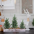 Winlyn 3 Pack Mini Canadian Pine Trees with Wood Bases, Artificial Miniature Christmas Trees for Holiday Decoration