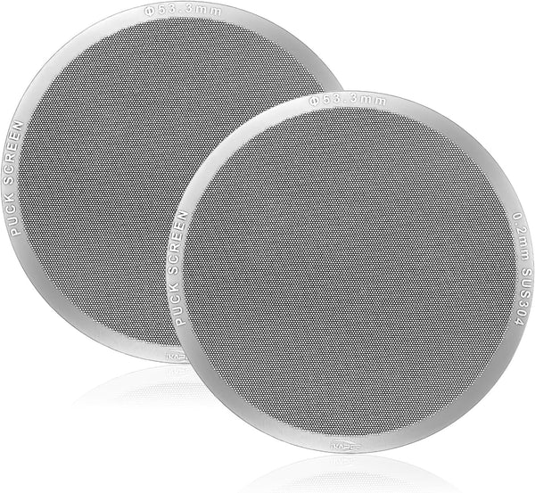 IKAPE 53.3mm 2pc Espresso Puck Screen, 0.2mm Thickness, Reusable Metal Coffee Filters, Food-grade Stainless Steel
