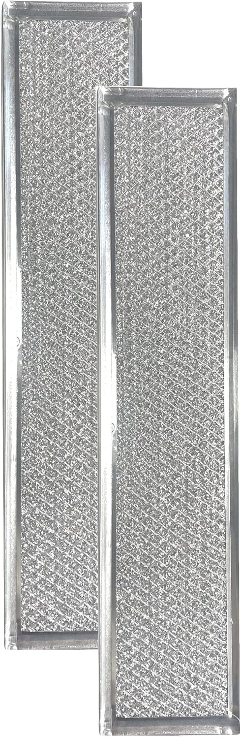 Air Filter Factory 4 X 15 X 3/32 Inches Microwave Oven Grease Filters, 12-Layer Aluminum Mesh, 2-Pack