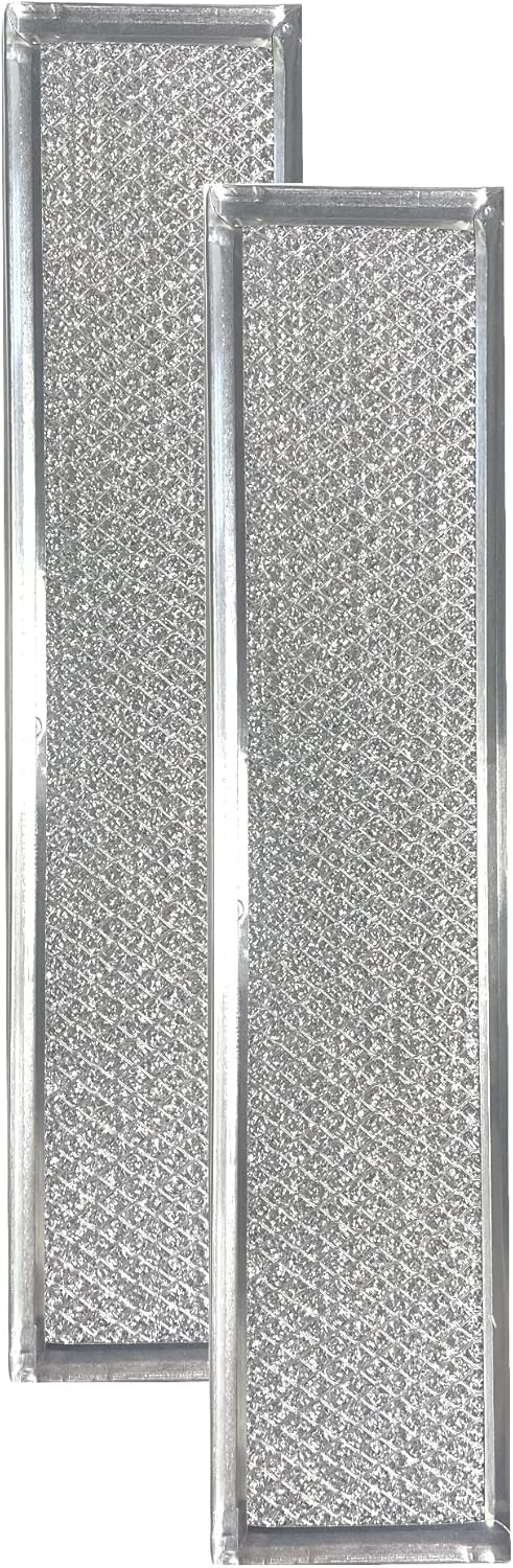 Air Filter Factory 4 X 15 X 3/32 Inches Microwave Oven Grease Filters, 12-Layer Aluminum Mesh, 2-Pack