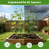 47.2x47.2 X21.6) Cucumber Trellis for Raised Bed,U-Shape Garden Trellis for Climbing Plants Outdoor, Metal Arch