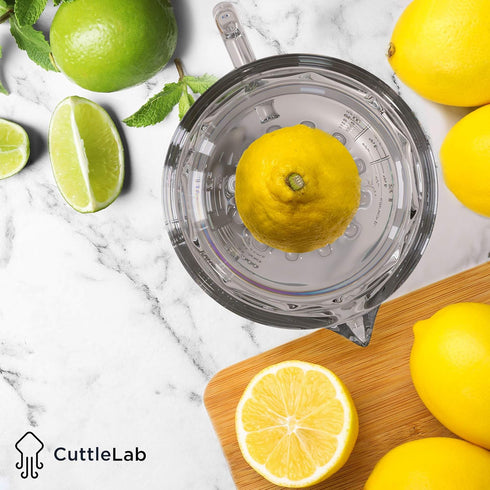 Glass Measuring Cup 2-Cup with Lemon and Lime Juicer, Manual Juicer, and Liquid Measuring Cup