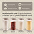 Mr. Kitchen 2 Pack Countertop Salt Sugar Shaker dispenser - Powder Sugar Dispenser Canisters - Glass Sugar Container