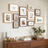 8x10 5x7, 1 Pack Oak Wood Photo Frame Matted to Solid Wood Photo Frame with Glass, Tabletop & Wall Mount