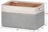 Kntiwiwo Large Linen Closet Organizer Bins, Set of 3, Decorative Storage Baskets for Home, 15" x 10" x 9.5", Grey