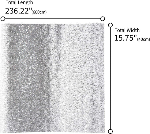 VEELIKE 15.7''x236'' Kitchen Backsplash Wallpaper, Peel and Stick Aluminum Foil Contact Paper for Countertop Drawer