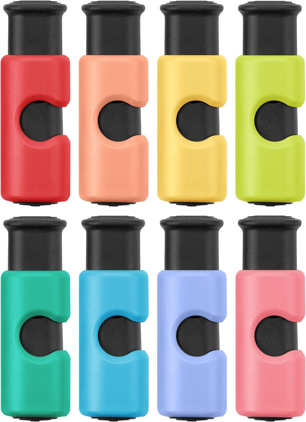 Mr. Pen- Squeeze and Lock Bread Bag Clips, 8 Pack, Crayon Colors,