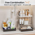 Delamu 2-Tier 2-Drawer Bathroom Organizer Countertop, Multi-Purpose Makeup Organizer, Elegant Black
