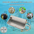 boajf 304 (2 Automatic Dog Water Dispenser with Drain Hole, Stainless Steel Auto Water Dog Bowl with Float Valve, Hose