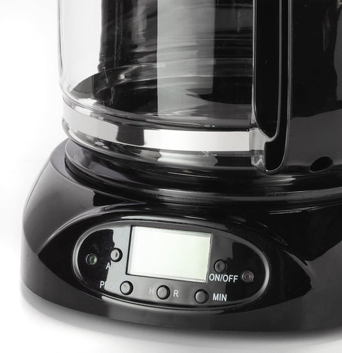 Dominion 15-Cup Deluxe Digital Drip Coffee Maker, Programmable, Auto Keep Warm, Anti-Drip, Black