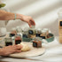 Oak & Steel 12 Pack 3.4oz Small Airtight Glass Spice Jars with Lids, 24 Labels & Chalk Pen