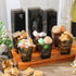 25 5 oz Mifoci Pcs Black Plastic Dessert Cups Appetizer Cups for Parties Mini Square Disposable Dessert Bowls Parfait