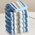 VOOVA & MOVAS Striped Wash Cloths Set, 6PC Bathroom Washcloths - 100%