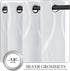 52 inches 90 inches, NICETOWN Room Darkening Curtain Panels for Living Room, by Greyish White, Home Fashion Decor Foil