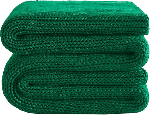 L'AGRATY Knitted Weighted Blanket - 50"x60" 7lbs Cooling Chunky Knit Heavy Blanket