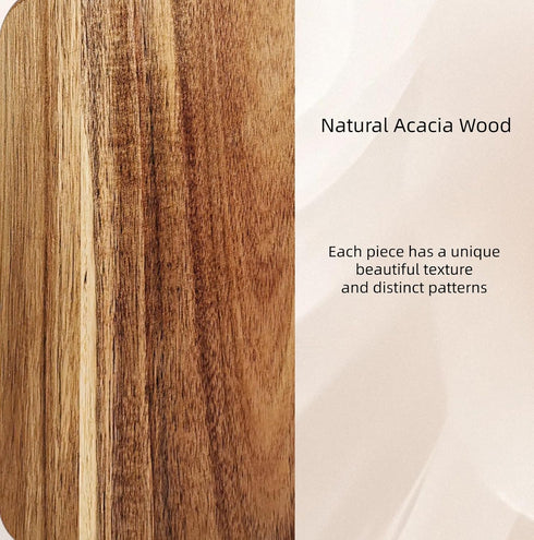 14''X10'' ZeQi Acacia Wood Cutting Board with Handle / Charcuterie Board/Serving Board/Cheese, Bread, Vegetables