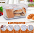 Airtight Bread Box for Homemade Bread, Kitchen Counter Storage Container with Lid, White
