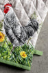 Maison d' Hermine Oven Mitt, 100% Cotton Heat Resistant BBQ Cooking Gloves with Loop for Grilling and Handling