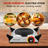 Techwood Single Burner Hot Plate, 1500W Electric Stove with Adjustable Temperature & Stay Cool Handles, 7.5" Silver