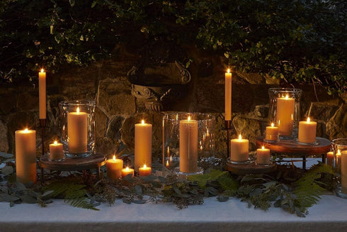Hand-Rolled Beeswax Votive Candles 4pk by Little Bee of Connecticut