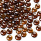 CYS EXCEL Amber Glass Gemstone Beads, 1 LB Flat Marble Beads for Aquarium Decor, Approx. 85-100 PCS