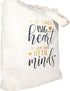 ELEGANTPARK Teacher Bag - Cotton Canvas Tote for Teacher Gifts, Valentines Day, Graduation, Birthday, Christmas